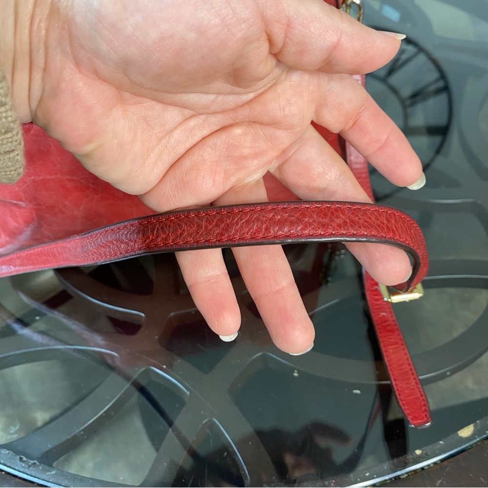 Michael Kors Alexis Medium Leather Satchel Caramel Red - Picture 9 of 14